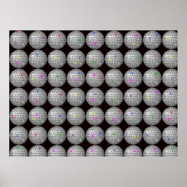 Disco boll och stjärnor poster (Framsidan)