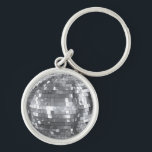 Disco Boll Party Bachelorette Birthday Roligt Rund Silverfärgad Nyckelring<br><div class="desc">Disco Boll Party Bachelorette Birthday Roligt</div>