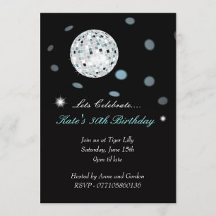 Disco Boll Party-inbjudan Inbjudningar