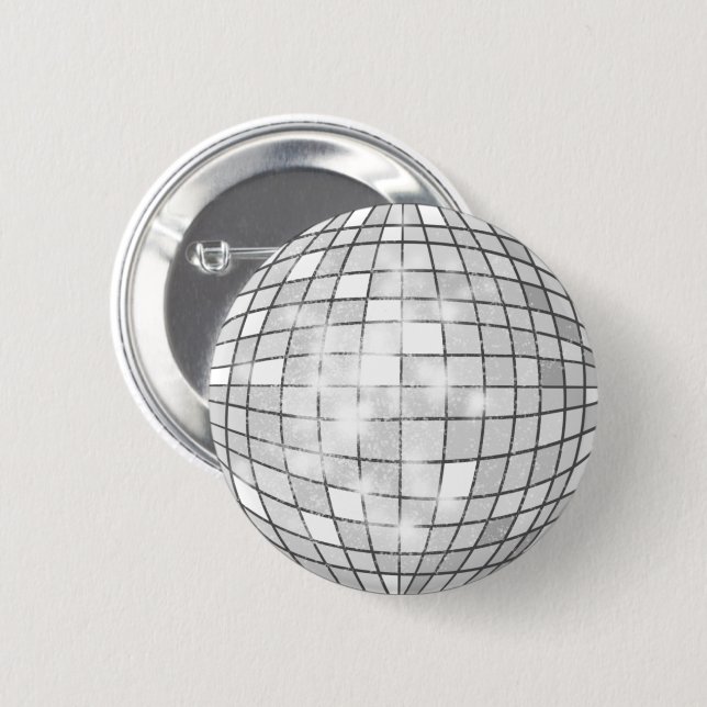 Disco Boll Pin Knapp (Framsida & baksida)