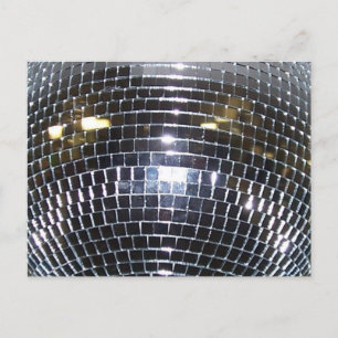 Disco Boll Retro 70s Dance Music Vykort