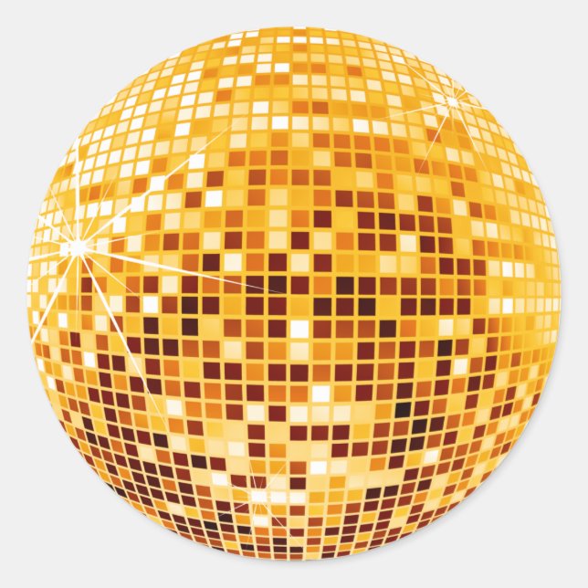 DISCO BOLL RUNT KLISTERMÄRKE (Framsida)