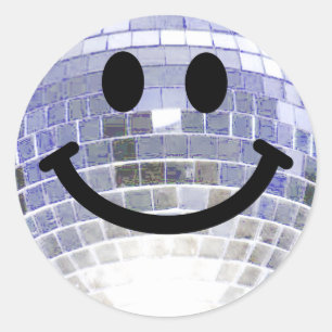 Disco Boll Runt Klistermärke