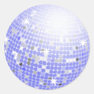 Disco Boll Runt Klistermärke