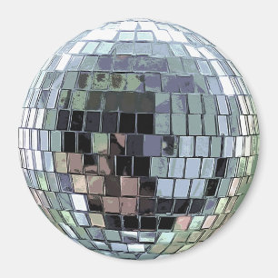 Disco Boll-Silver Magnet