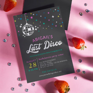 Disco Boll Stars Bachelorette Last Disco Inbjudningar