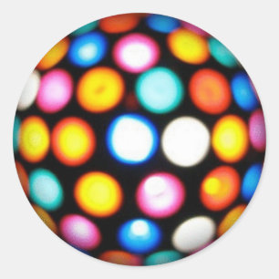 Disco Boll Sticker Runt Klistermärke