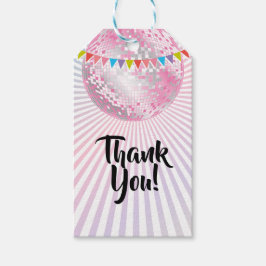 Disco boll tackar dig för märkrn presentetikett