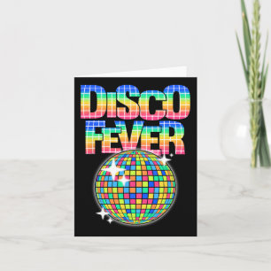 Disco Boll Thated Vintage Disco Fever Dancing Kort