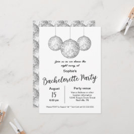 Disco Boll ThLED Bachelorette Party Inbjudningar