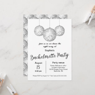 Disco Boll ThLED Bachelorette Party Inbjudningar