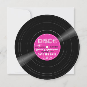 DISCO Boll Vinyl Record - Groovy Lila Spara Datumet