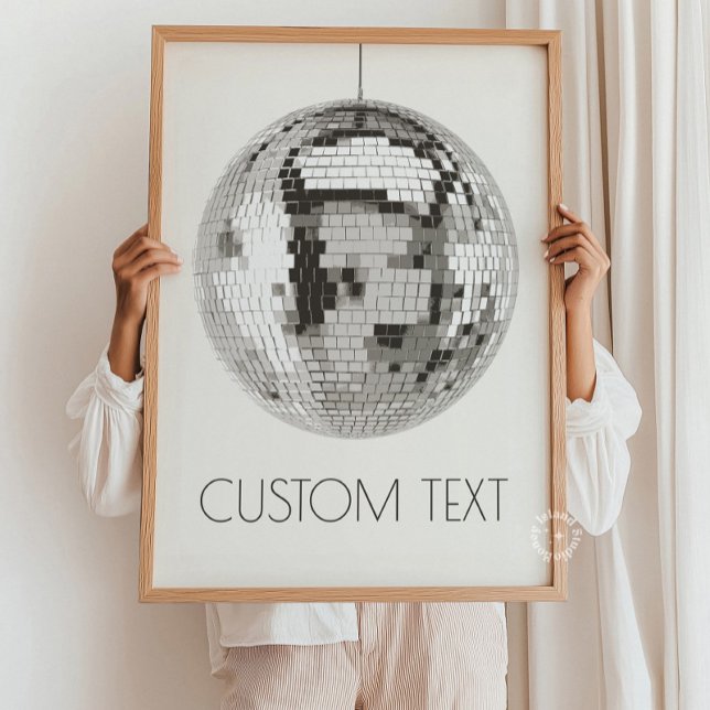 Disco Boll Wall Art Personlig Poster (Disco Ball Wall Art Personalized)