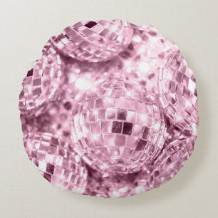 Disco Bollar Glam #12 #retro #wall #art Rund Kudde