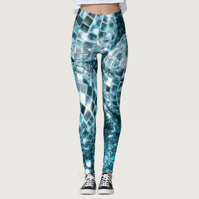 Disco Bollar Glam #16 #retro #wall #art Leggings (Framsida)