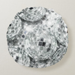 Disco Bollar Glam #1 #retro #wall #art Rund Kudde