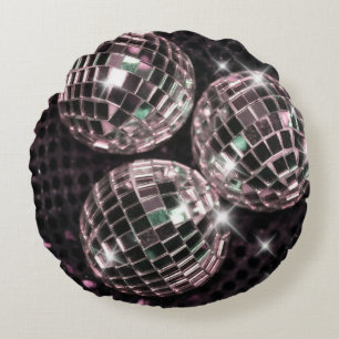 Disco Bollar Glam #8 #retro #wall #art Rund Kudde