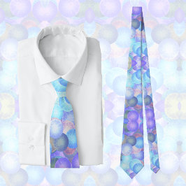 Disco bollar i pastellregnbåge färg - 3D-optik  Slips