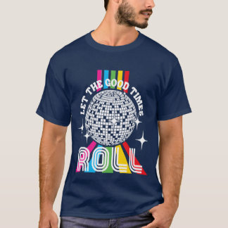 Disco Bollar Klubb Rolig Vintagefest Retro Groovy T Shirt