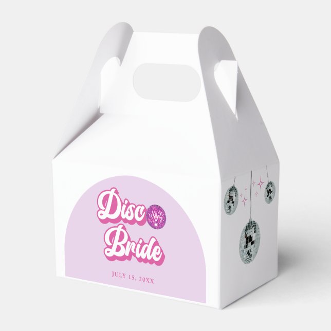 Disco Bride Retro Pastel Groove Bachelorette Presentaskar (Framsidan Sidan)