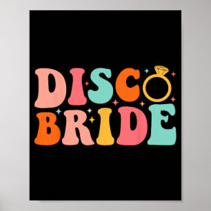 Disco brud framtida fru Groovy Retro möhippa P Poster