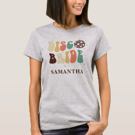 Disco Brud Sjungbrudskväll Retro Anpassad T Shirt