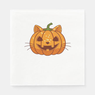 Disco Cat Jack o'Lantern Classic T-Shirt Pappersservett