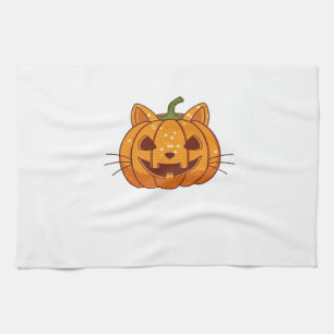Disco Cat Jack o'Lantern Klassisk T-Shirt Kökshandduk