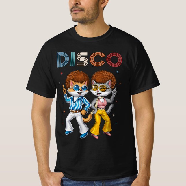 Disco Cats T Shirt (Framsida)