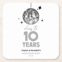 Disco Cheers 10 år Bröllop-årsdagen Party