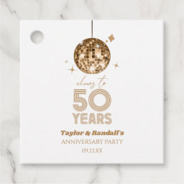 Disco Cheers 50 år Bröllop-årsdagen Party Gåvor Etiketter