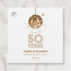 Disco Cheers 50 år Bröllop-årsdagen Party Gåvor Etiketter