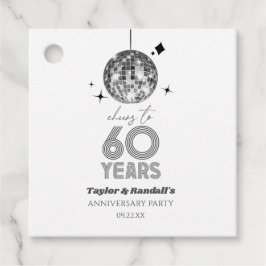 Disco Cheers 60 år Bröllop-årsdagen Party Gåvor Etiketter