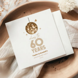 Disco Cheers 60 år Bröllop-årsdagen Party Pappersservett