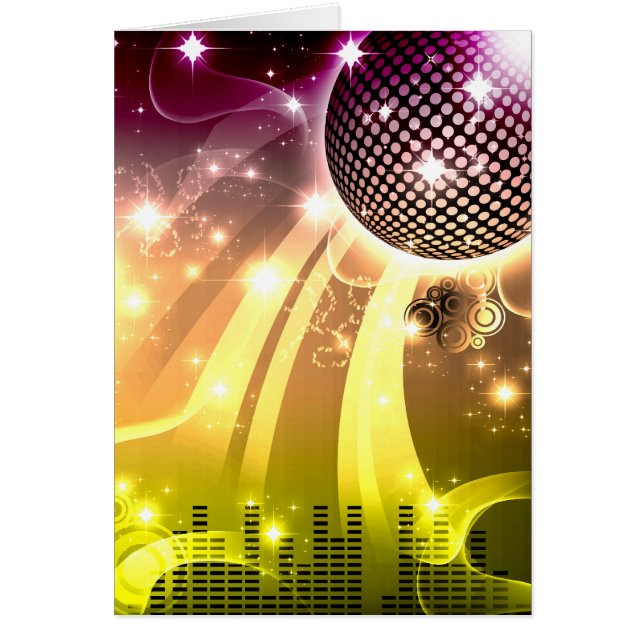 disco cityscape hälsningskort (Framsidan)