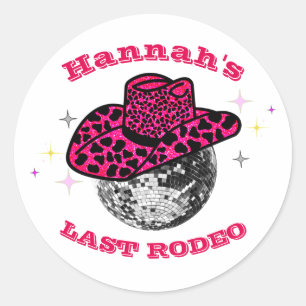 Disco Cowgirl Bachelorette Party Runt Klistermärke