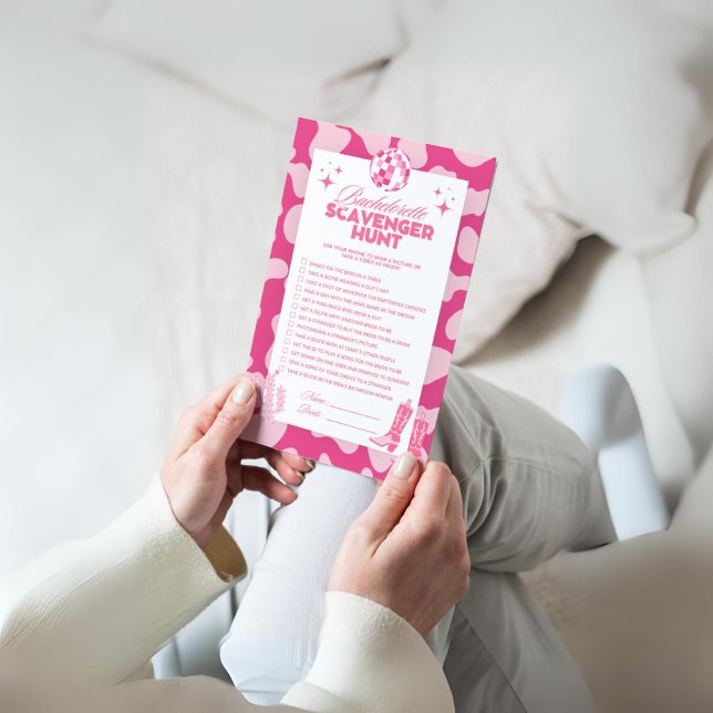 Disco Cowgirl Bachelorette Scavenger Hunt Game (Skapare uppladdad)