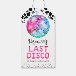 Disco Cowgirl Bachelorette Tack Gift Märkres Presentetikett