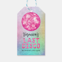 Disco Cowgirl Bachelorette Tack Gift Märkres Presentetikett