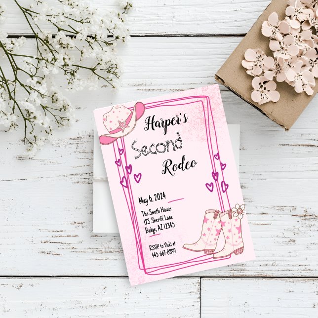 Disco Cowgirl Birthday-inbjudan Inbjudningar (Skapare uppladdad)