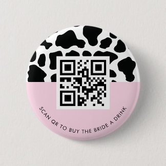 Disco Cowgirl Buy The Bride a Drink QR Code Pink Knapp