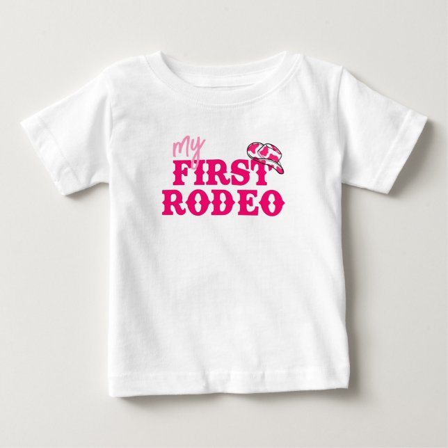 Disco Cowgirl Första Rodeon T Shirt (Framsida)