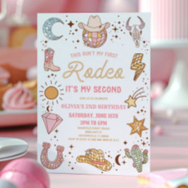 Disco Cowgirl Min andra Rodeo, andra födelsedagen  Inbjudningar