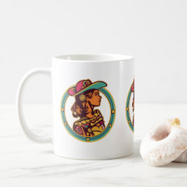 Disco Cowgirl-mugg – Retro västerländska höststämn Kaffemugg
