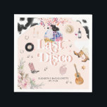 Disco Cowgirl Nashville Rosa Rodeo | Bachelorette Pappersservett<br><div class="desc">Lägg till en roligt och festiv beröring till firande med personlig servetter för bröllop, födelsedagar och annat party. Det finns flera namn som man skulle kunna kalla detta tema. Vissa kallar det "Boots and Bling". Andra kan kalla det "Brides Last Disco". Spelar ingen roll att du bestämmer dig för att...</div>