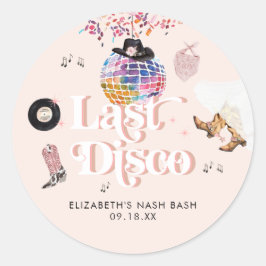 Disco Cowgirl Nashville Rosa Rodeo | Sängkammaren Runt Klistermärke