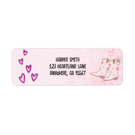 Disco Cowgirl Return-adressetikett Returadress Etikett