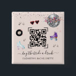 Disco Cowgirl Rodeo köper en drick QR-kod Knapp<br><div class="desc">Ladda upp en QR-kod, lägg till text och skapa enkelt personlig-knappen. "Köp knappen "Köp Bride a Drink" Bachelorette Party QR-kod. "Brides Last Disco". Skär av dina pompomar, bryt av dina strandade knästrumpor och få redo för en gammal roligt som kommer att få dig att skratta (ont och blåst) i flera...</div>