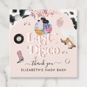 Disco Cowgirl Rodeo   Tack Kort för Möhippa Gåvor Etiketter