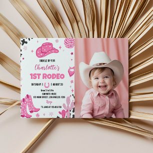 Disco Cowgirl Rodeo Western Birthday-inbjudan Inbjudningar
